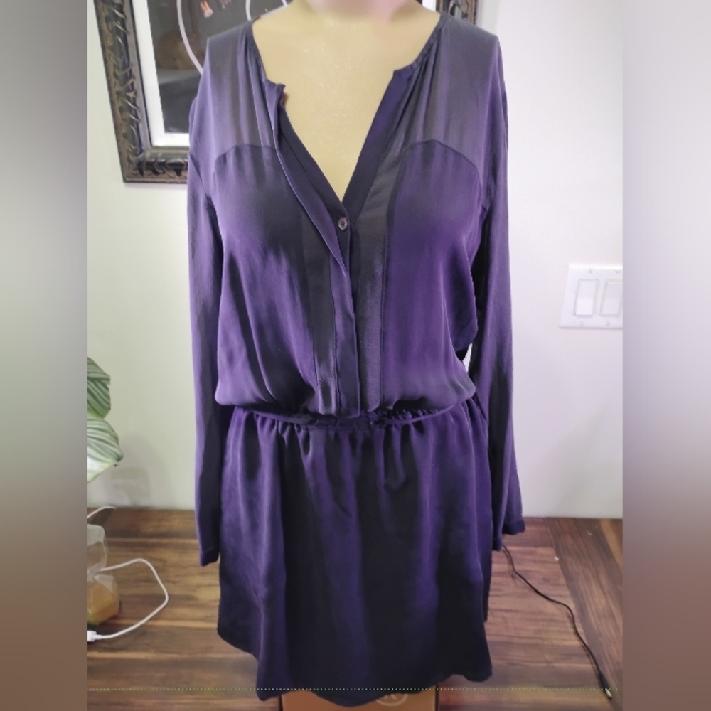 Wilfred Aritzia Elegant Blue Dress With Pockets